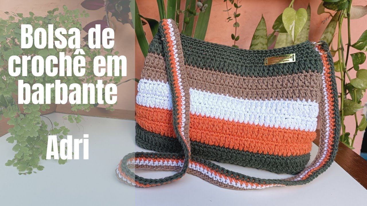 Bolsa de croche em barbante Adri passo a passo