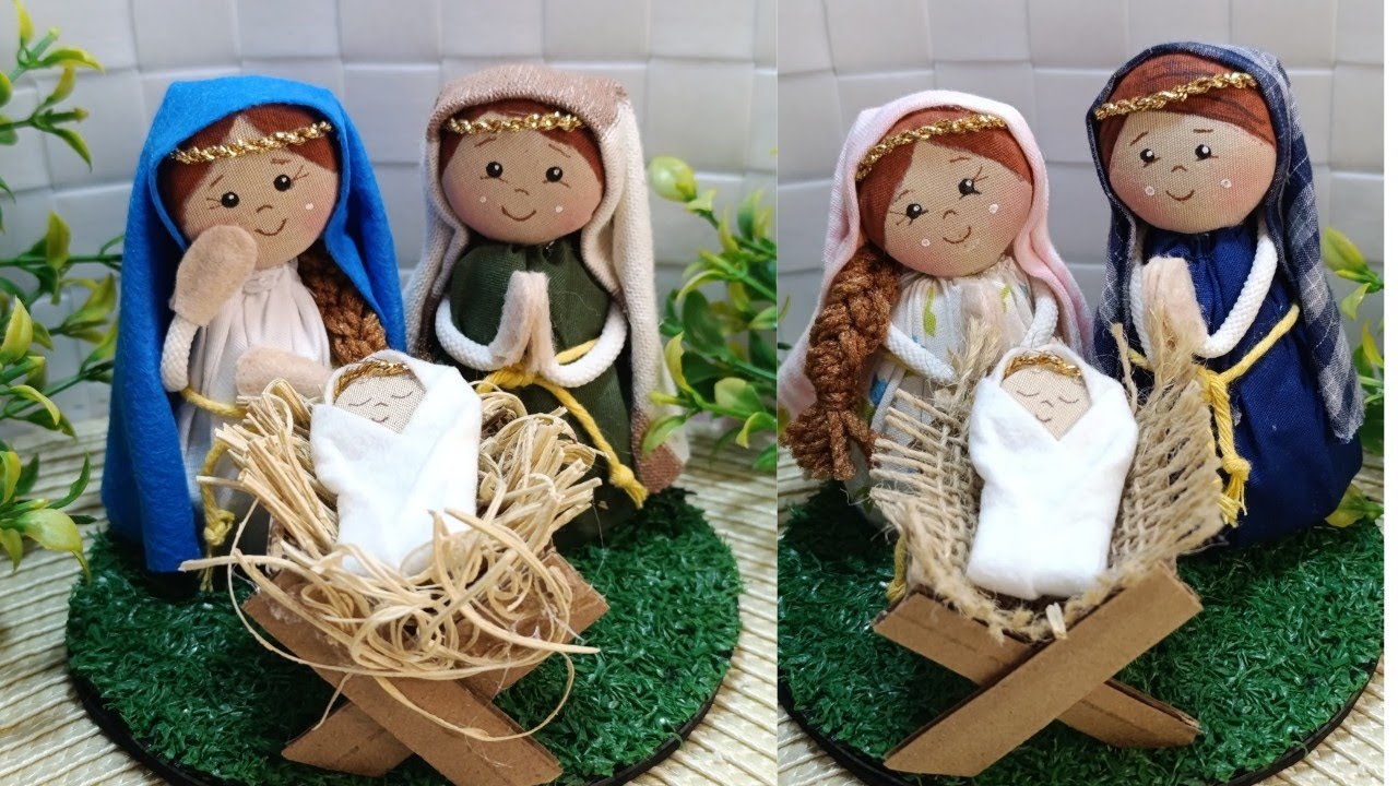 SAGRADA FAMÍLIA com MATERIAL RECICLADO | Artesanato de Natal Fácil e Barato! 🎄