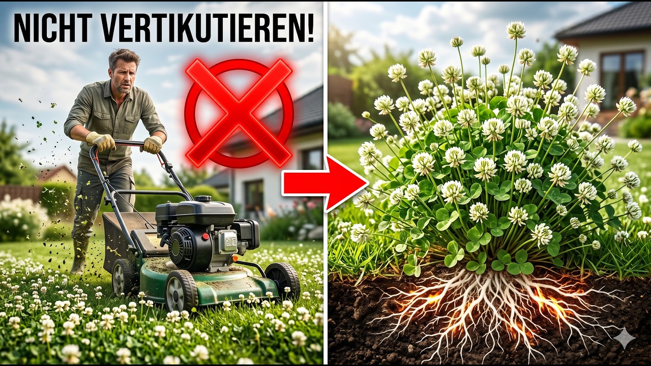 Wei&szlig;klee im Rasen? H&ouml;r auf zu vertikutieren! (Mach DAS stattdessen)