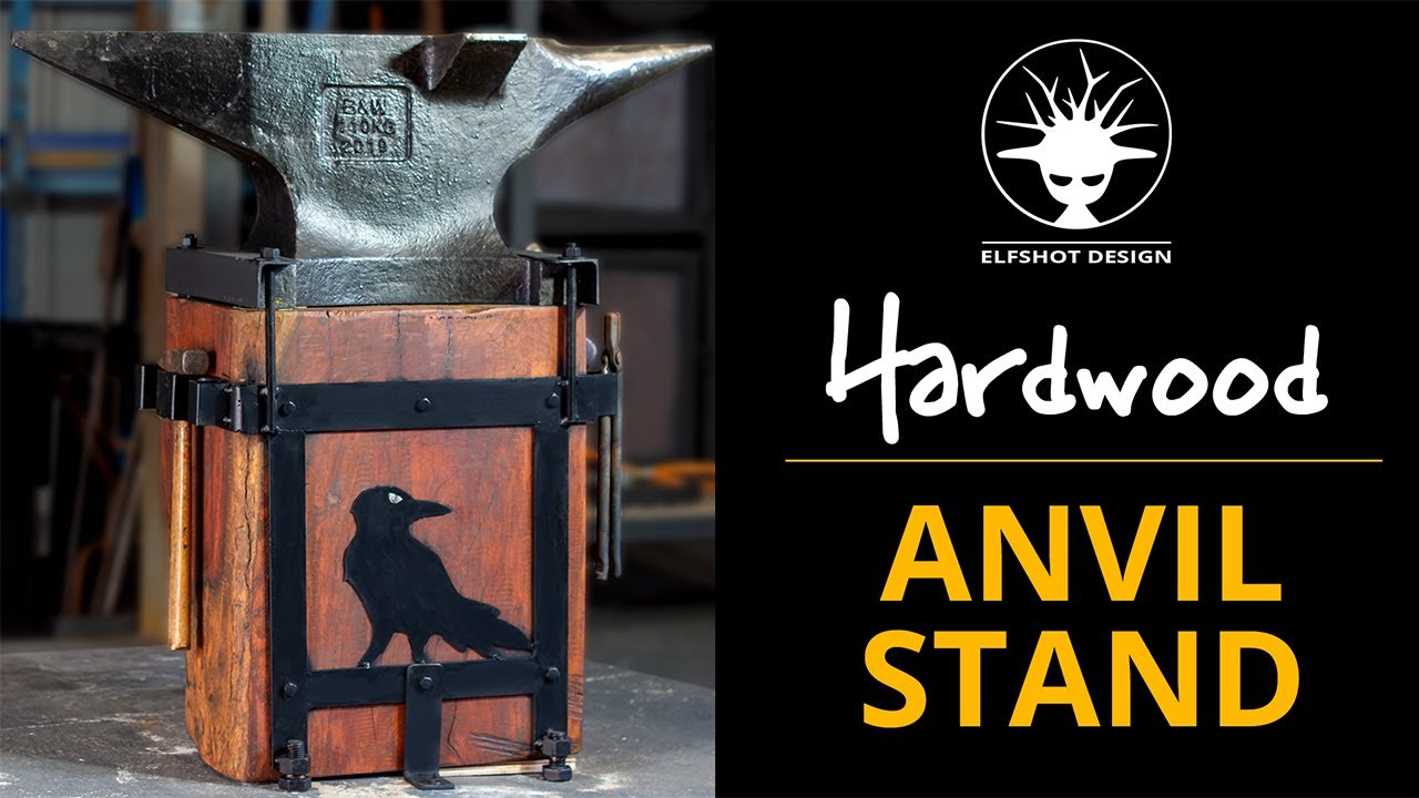 Build a solid anvil stand from hardwood stump - DIY woodworking and welding