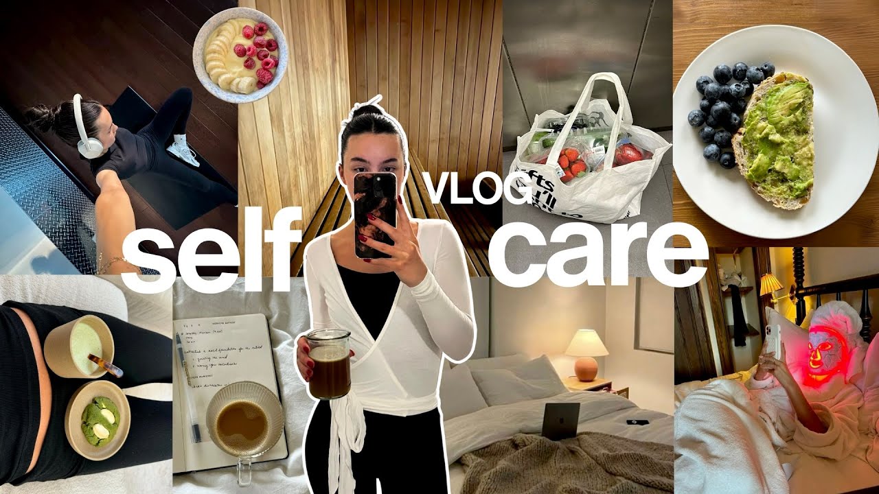 self care vlog🍵 waking up at 6am, working out, prioritizing + loving myself