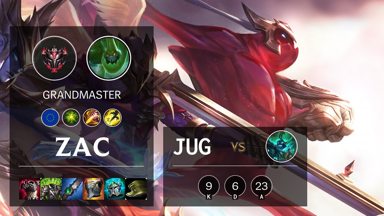 Zac Jungle vs Hecarim - EUW Grandmaster Patch 10.16