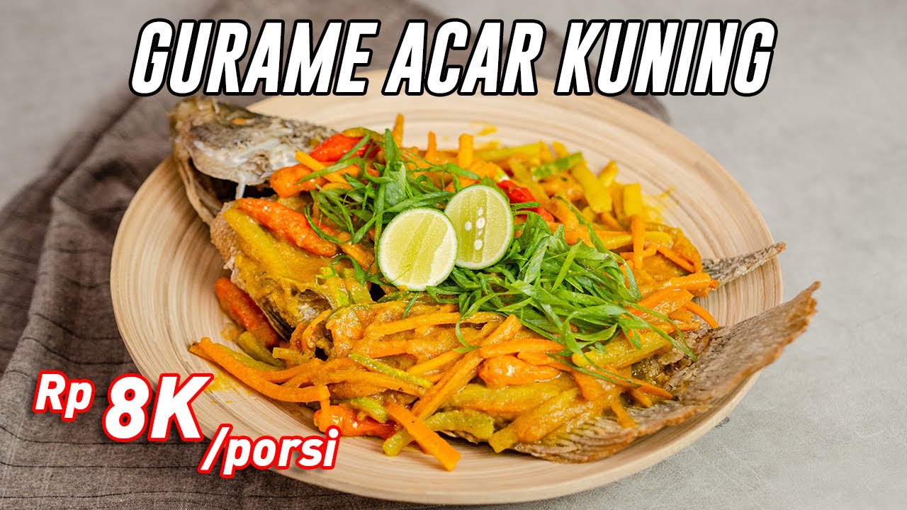 Gurih Bumbunya, Crispy Ikannya ! Resep Ikan Gurame Acar Kuning