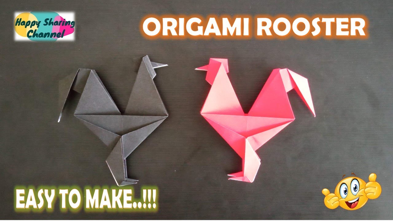 Origami Rooster - Easy Origami Instructions