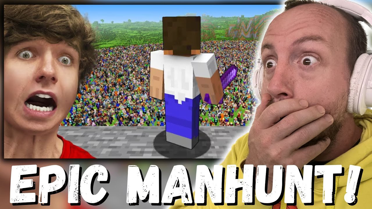 EPIC MANHUNT!!! Karl 1000 Player Manhunt (REACTION!) w/ Ish & Sword4000