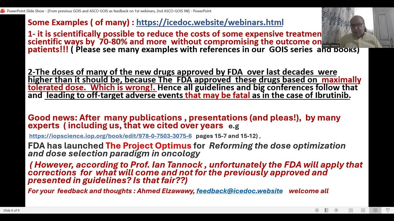 Afte 1st webinar feedback, 2nd ASCO-GOIS IW. Professor Ahmed Elzawawy