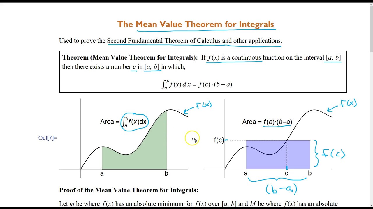 Calculus 1: Integration - Mean Value Theorem V2
