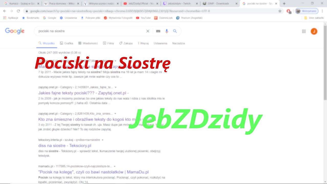 Pociski na siostrę | JebZDzidy (w/Filip)