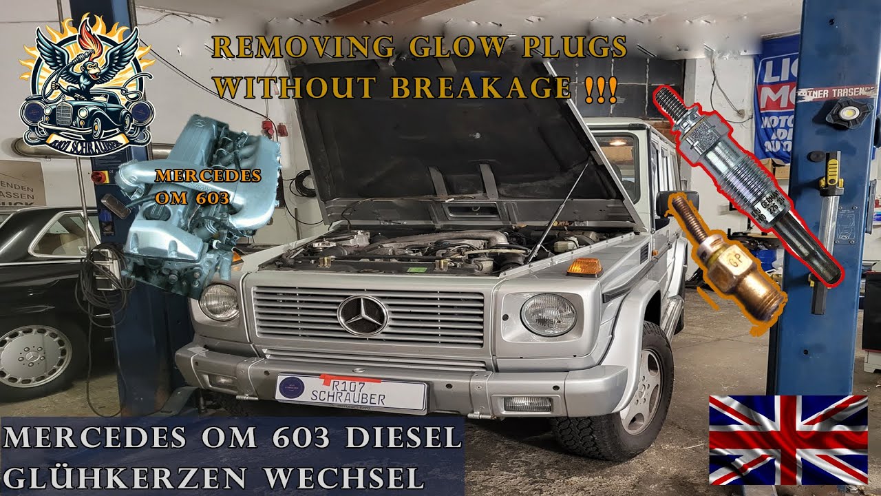 Двигатель Mercedes OM 603 - проверка и замена свечей накаливания - без поломок!