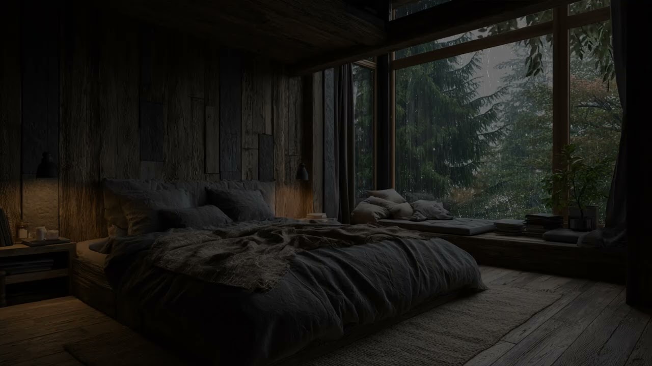 Deep forest rain falls endlessly 🌿 while hidden wildlife whispers in the misty dark.