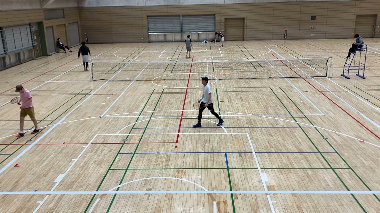 R8 武蔵野市インドア大会、一般男子決勝、駒井・鈴木(フリー：国分寺) vs 石田・安島(フリー：たちばな・横河電機)