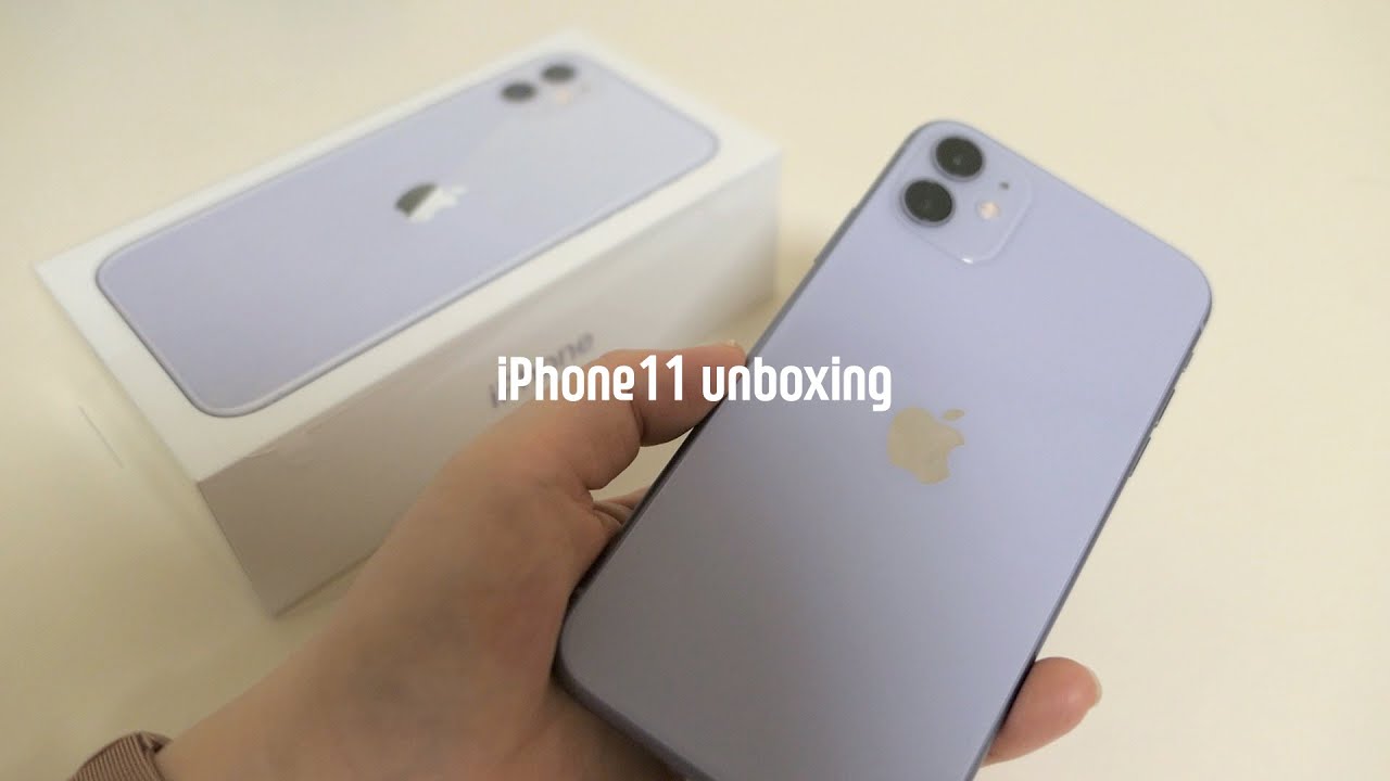 (ENG CC) 아이폰 11 퍼플 언박싱 | 아이폰8 구매한지 4달만에 또 아이폰11 구매한 이유?  | iphone11 unboxing