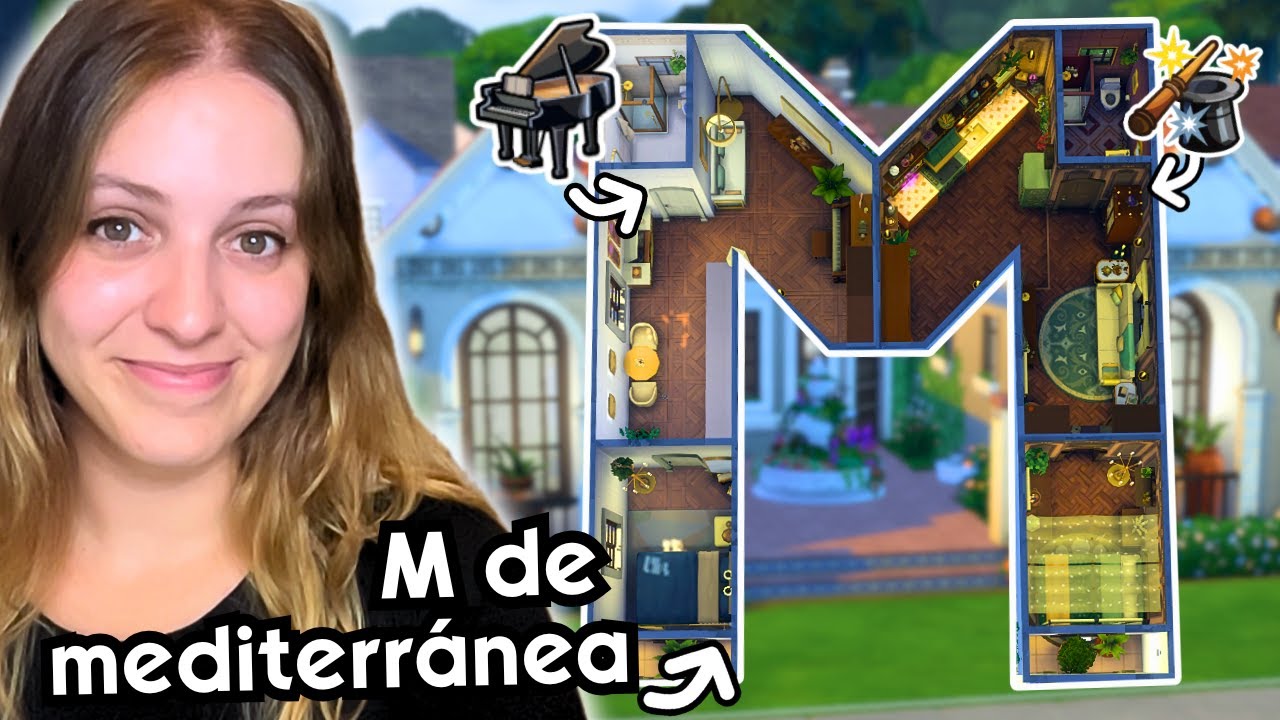 LETRA M de MEDITERRÁNEA: MÚSICO MODERNO & MAESTRA MAGA | cada CASA es una LETRA en Los Sims 4 🔠🏡 |