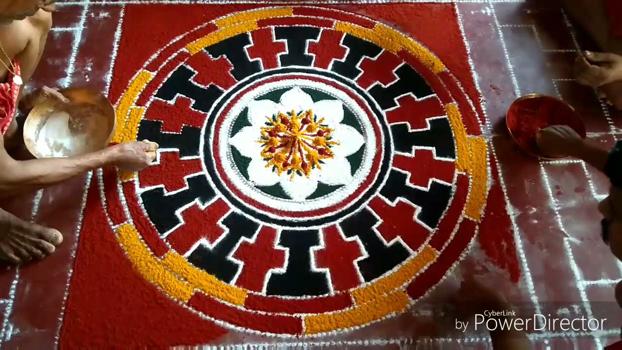 Chakrabja pathmam (mandala) making [ചക്രാബ്ജ പത്മം]