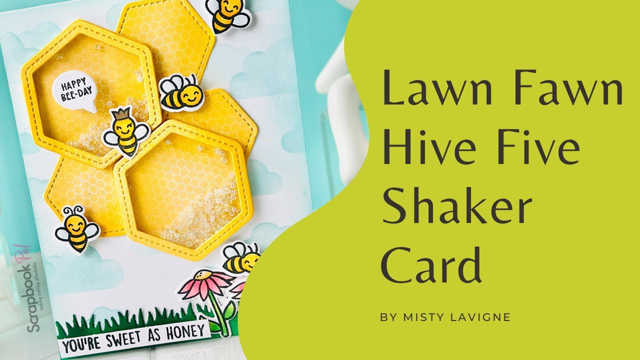 Lawn Fawn | Hive Five Shaker Card | Card Making Tutorial