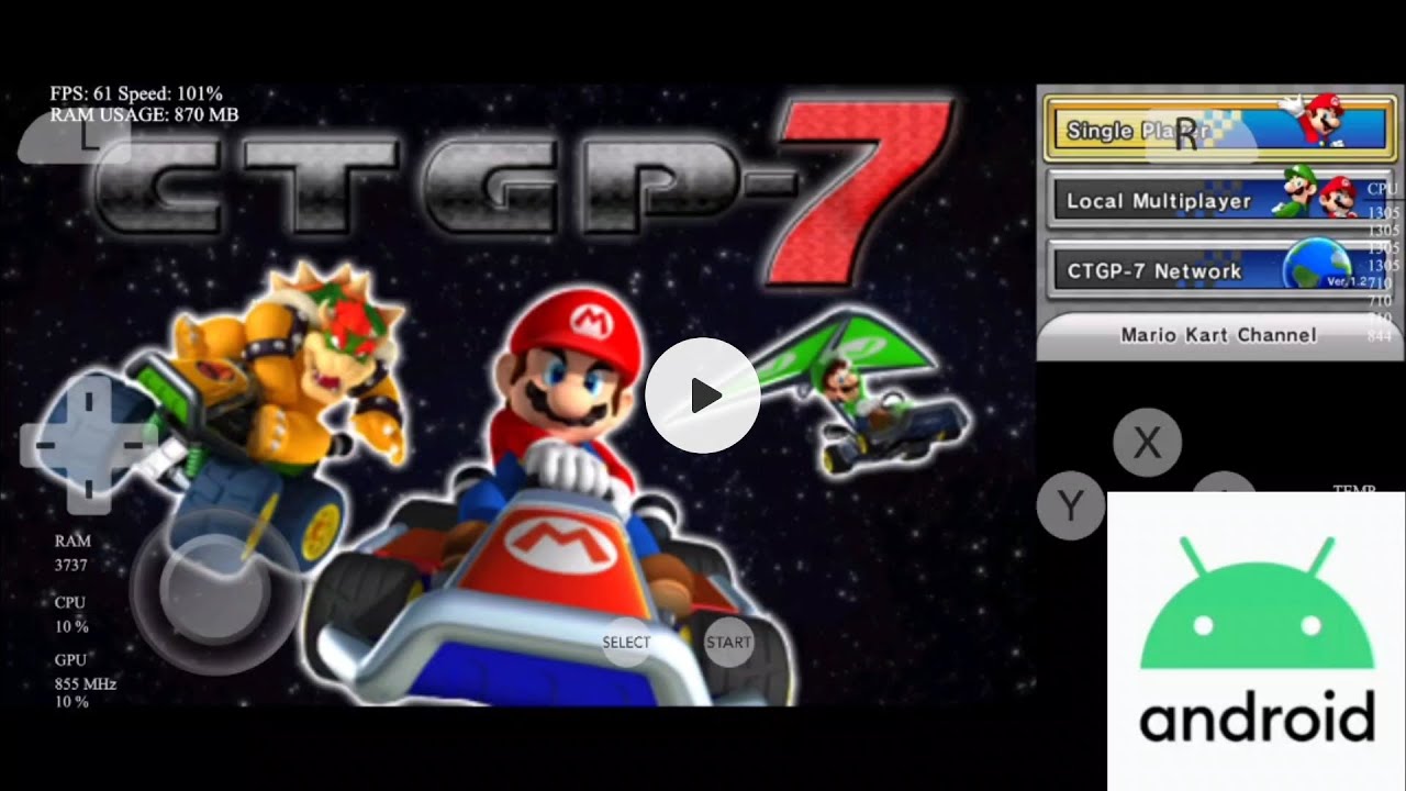 Tutorial CTGP-7 MarioKart7 3DS Mods Android Mandarine (Citra) Xiaomi11T Pro 12/256 Snapdragon888