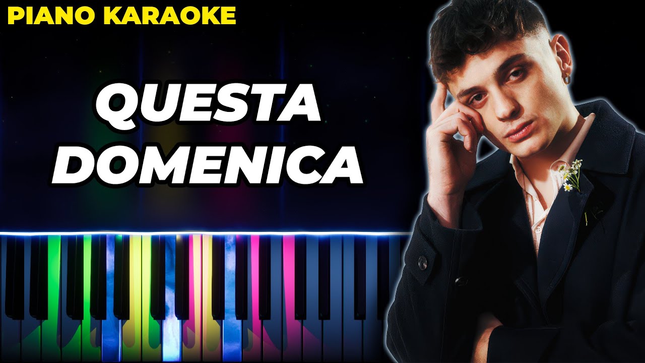 Olly, Juli - Questa domenica - piano karaoke instrumental cover #Olly