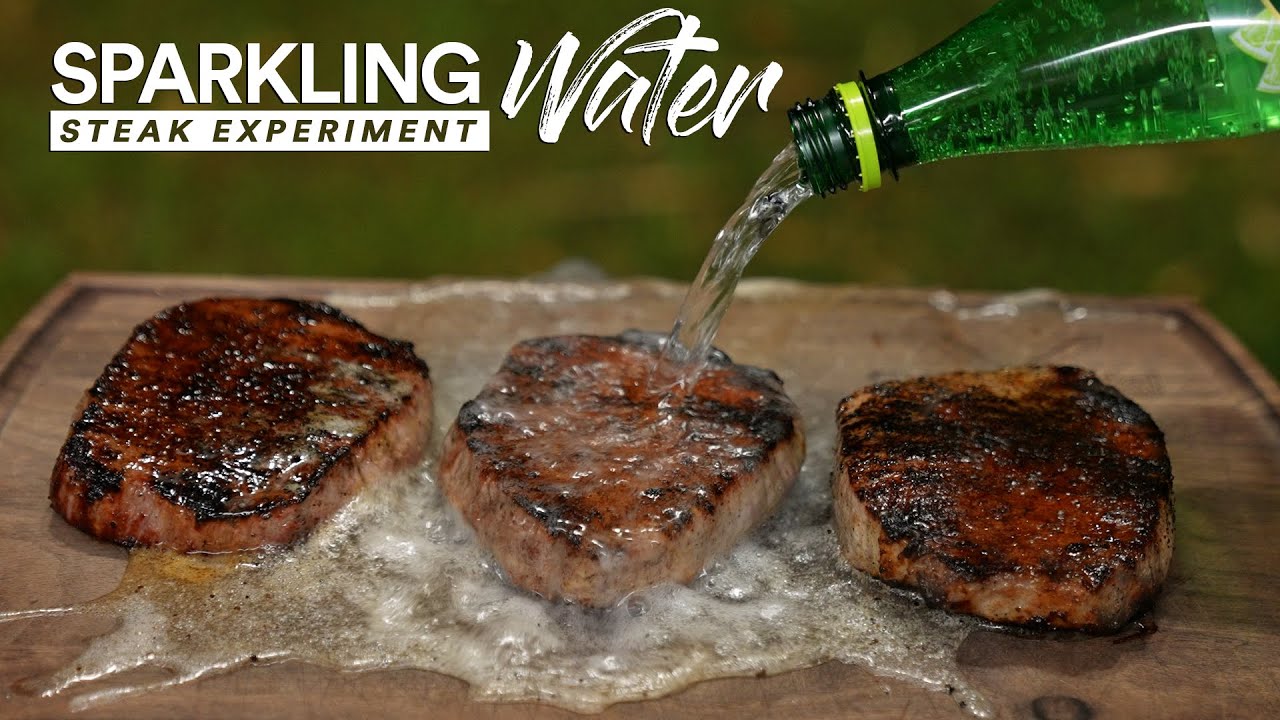I tried SPARKLING Water on $1 Steak and this happened!