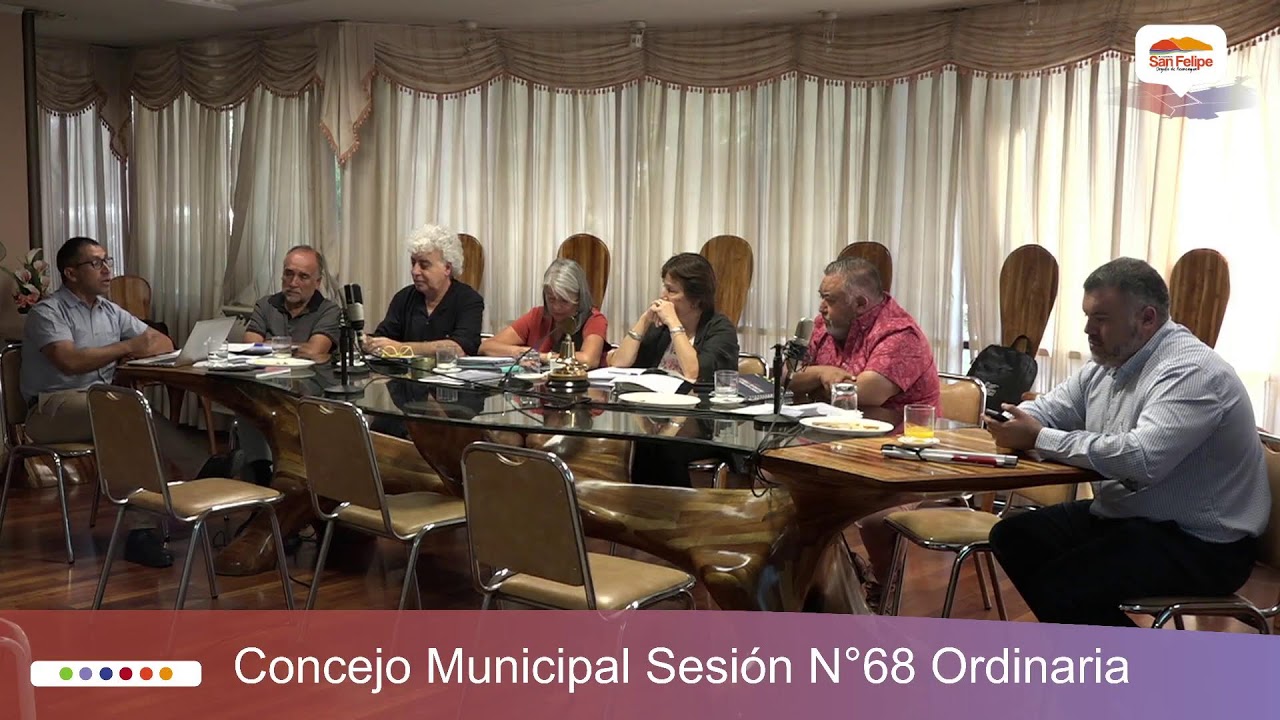 Concejo Municipal Sesión N°68 Ordinaria