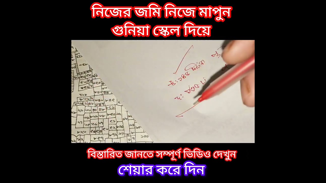 নিজের জমি নিজে মাপুন গুনিয়া স্কেল দিয়ে। 