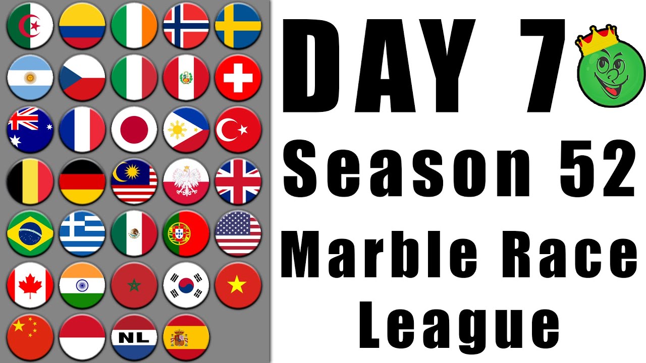 Marble Race League Season 52 Day 7 Marble Race in Algodoo / Marble Race King