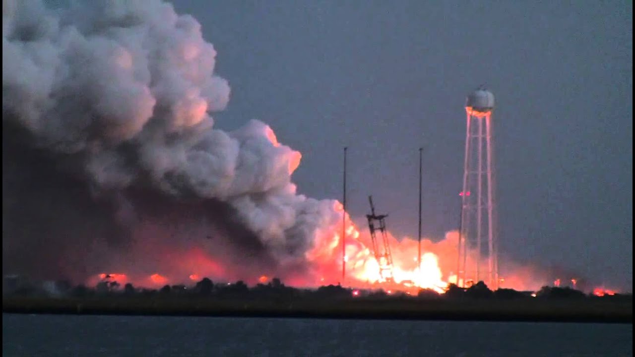 Antares Explosion from 1.5 miles Due West