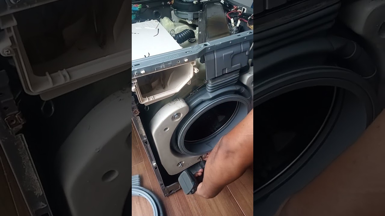 ATENÇÃO! Substituição da guarnição (Borracha da porta) da lava e seca Samsung.