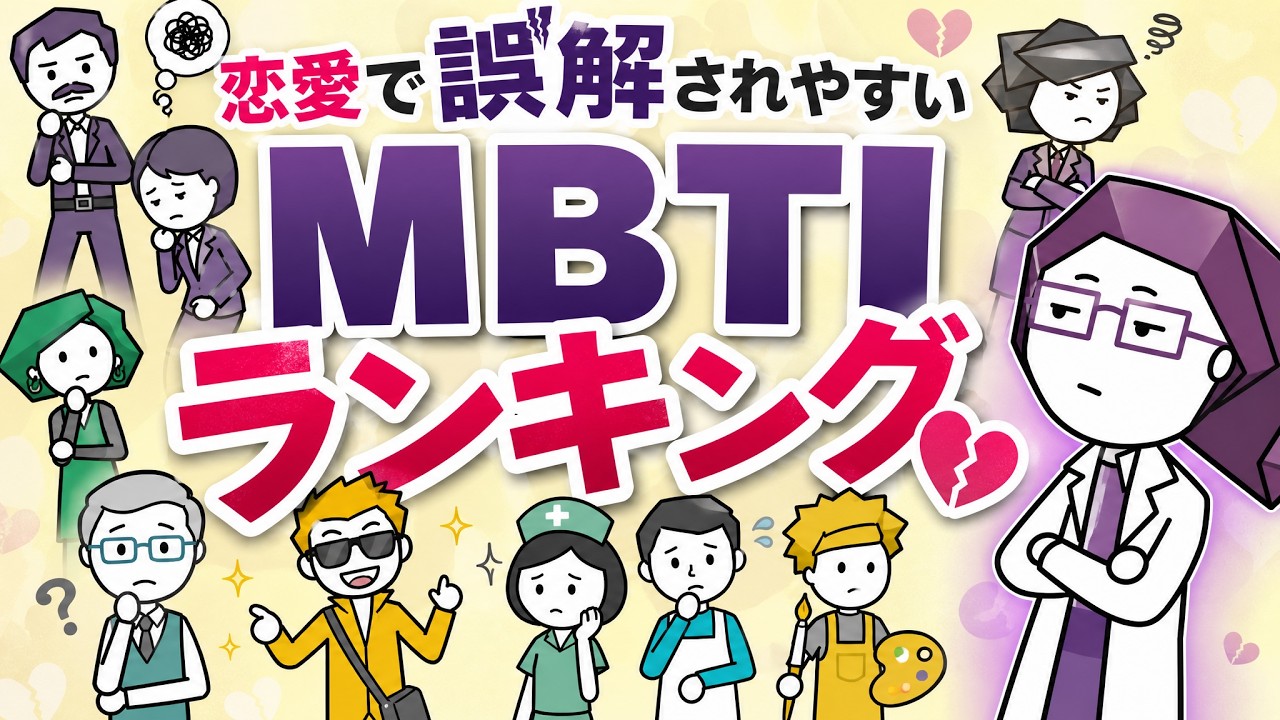全16タイプの恋愛で誤解されやすいランキング【MBTI診断】