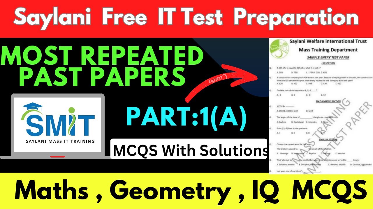 Подготовка к экзамену Saylani Free IT Test, прошедшему в MCQS, часть 01 | Курсы #saylanifreeit 20...