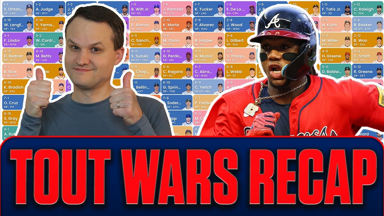 Tout Wars Expert League Recap! 15-Team 5x5 Roto with OBP! | Fantasy Baseball Advice