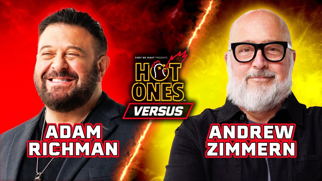Adam Richman vs. Andrew Zimmern | Hot Ones Versus