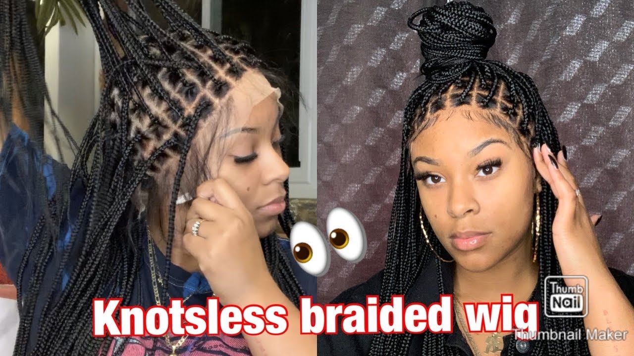 KNOTLESS BRAIDED WIG REVIEW| most realistic looking wig 👀 www.poshglam.com