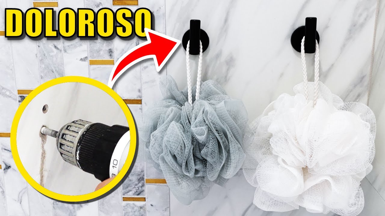 C&oacute;mo INSTALAR un GANCHO en una pared de PORCELANATO