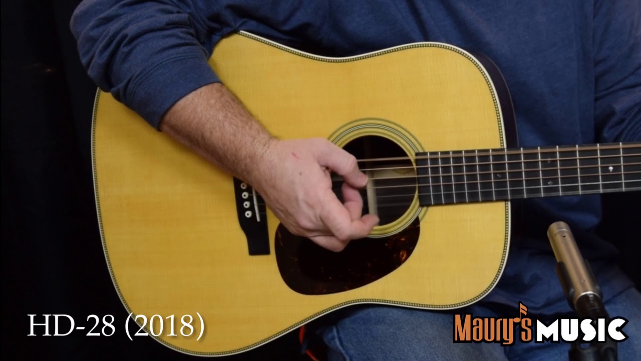 Martin D-28 Modern Deluxe vs HD-28 (2018) at Maury’s Music