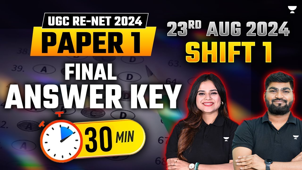 UGC NET 2024 Shift 1 Answer Key | UGC NET August 2024 23rd August Live Paper Analysis