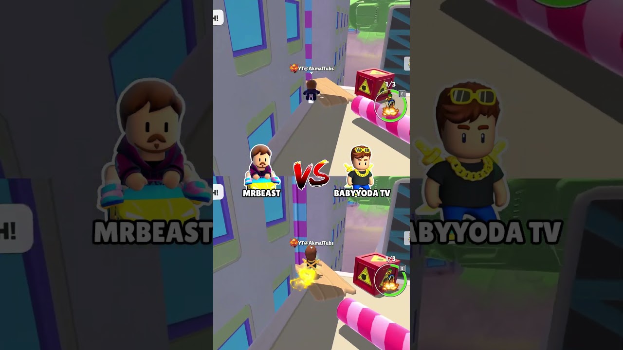 MRBEAST SKIN VS BABYYODA TV SKIN STUMBLE GUYS ⚔️ #shorts #stumbleguys
