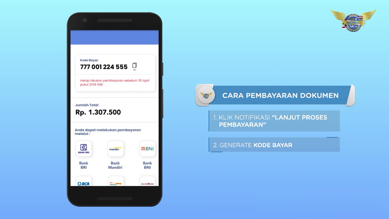 Cara Pembayaran Dokumen di Aplikasi SIGNAL - Samsat Digital Nasional