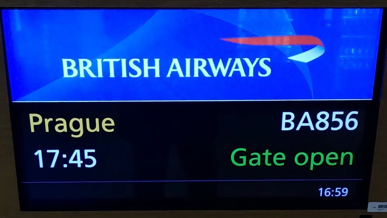 [4K60] British Airways  A319  G-DBCF from Heathrow to Prague Ruzyne ...