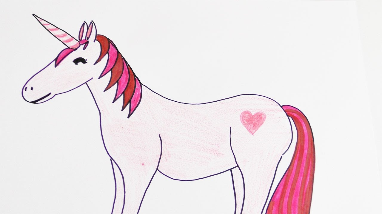EINHORN MALEN | Kathi malt ein pinkes UNICORN | Einladung Wall Deko oder Geburtsagskarte