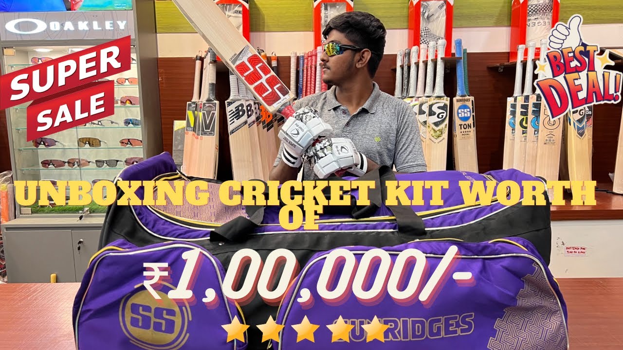 SS CRICKET KIT UNBOXING WORTH OF ₹1,00,000/- | FULL KITBAG TOUR & REVIEW💯🔥#cricket #ss