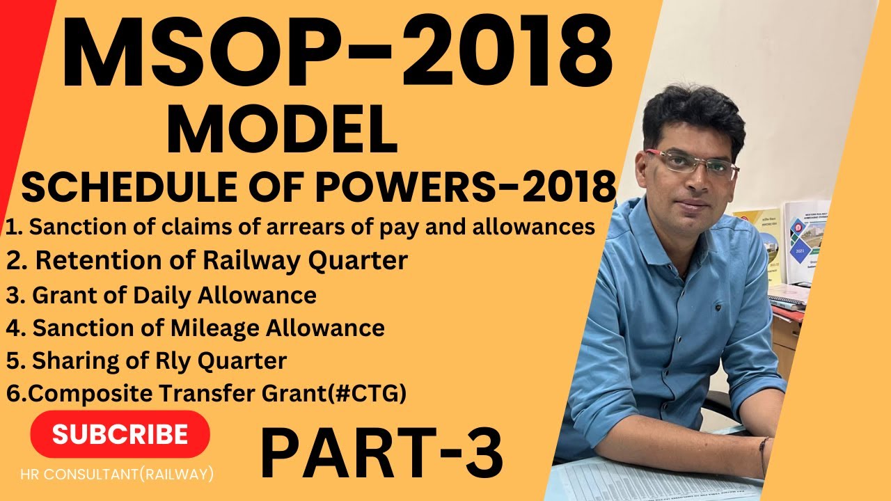 MODEL SCHEDULE OF POWERS -2018 [MSOP -2018] ! शक्तियों का मॉडल शेड्यूल- 2018 ! PART 3
