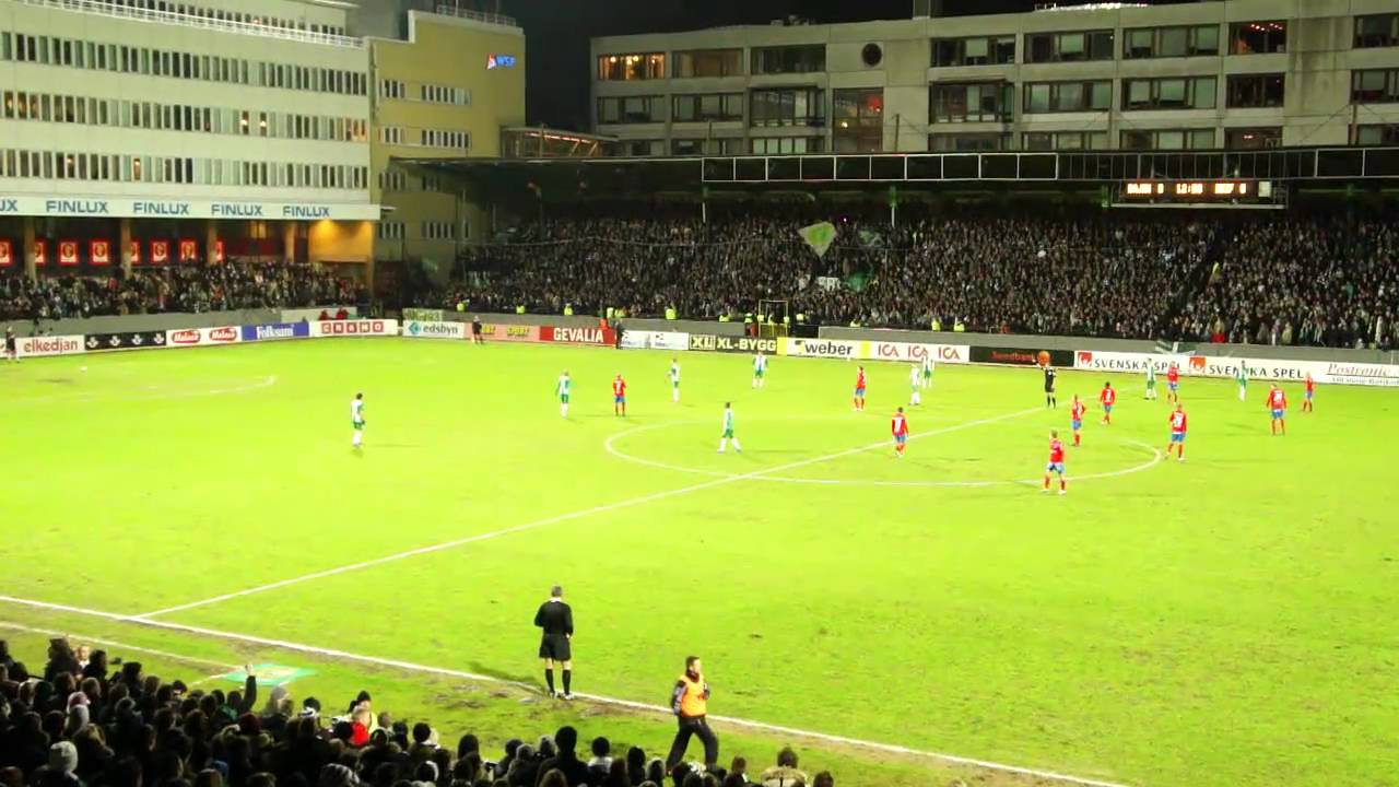 Hammarby v Helsingborg söderstadion kokar