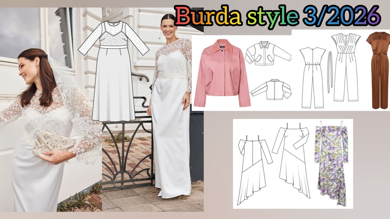 Burda style 3/2026 ,full preview and complete line drawing ♥️ 