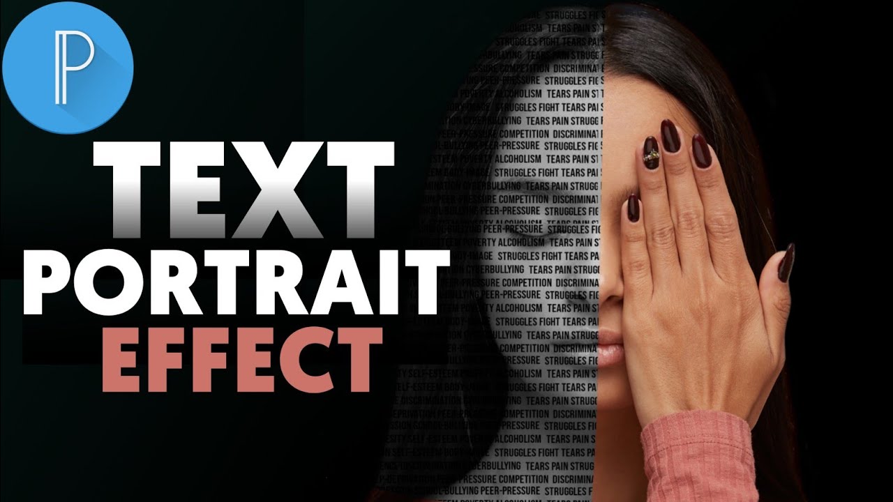 Text portrait effect in pixellab #texteffect