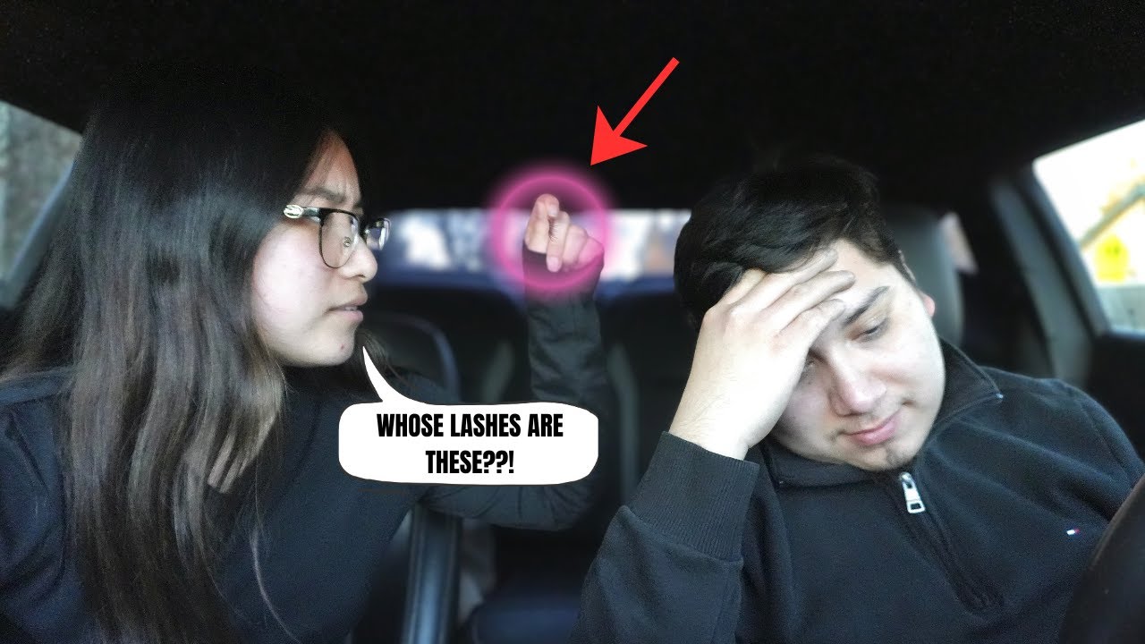 ANOTHER GIRLS LASHES IN MY CAR PRANK! **SHE WENT OFF**