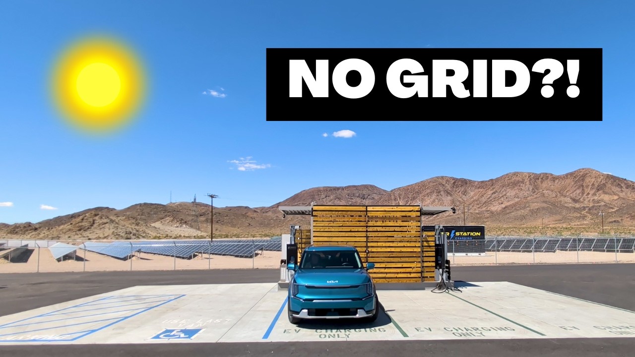 Я протестировал полностью автономное солнечное быстрозарядное устройство для электромобилей в Кал...