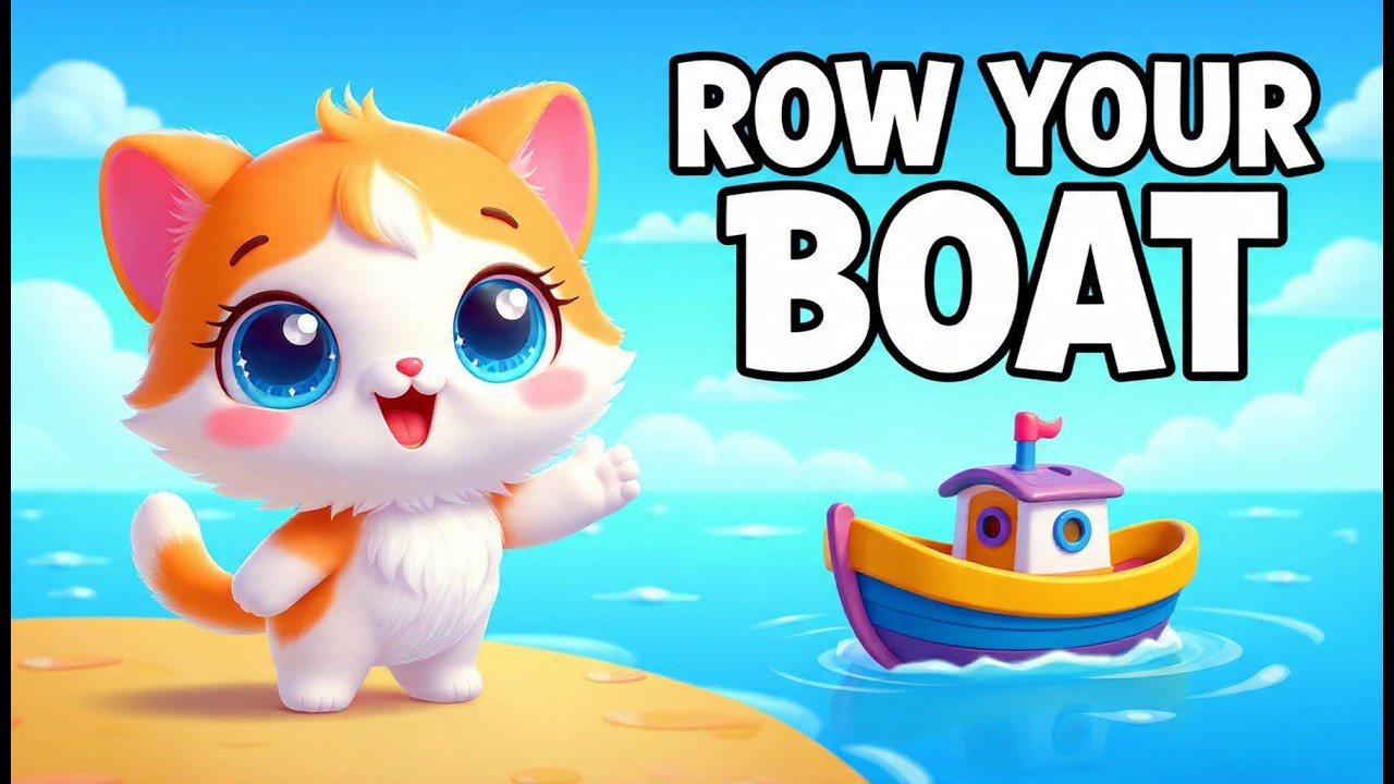Row Row Row Your Boat 🚣 | Rema Rema Tu Barquito | Lulu 🐱