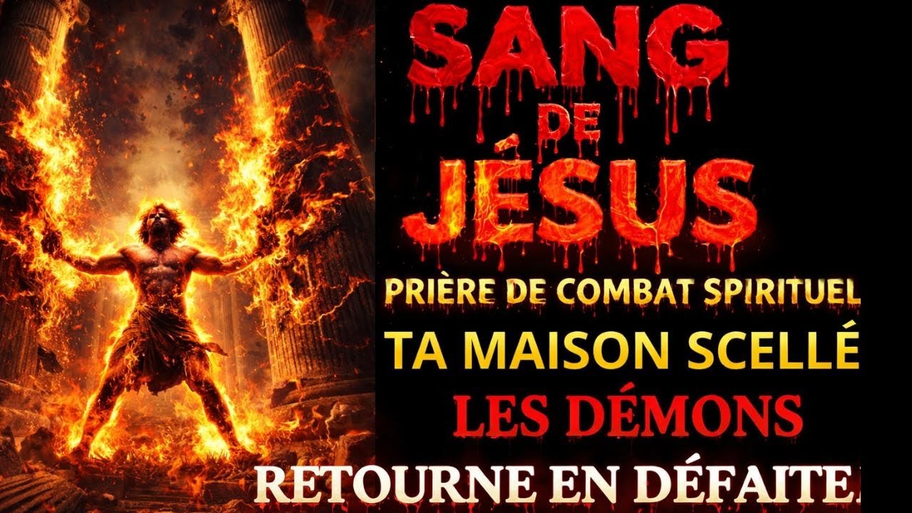 🔴 Prière Puissante : INVOQUE le SANG DE JÉSUS, EXPULSE LES DÉMONS🔥TA MAISON EST SCELLÉ