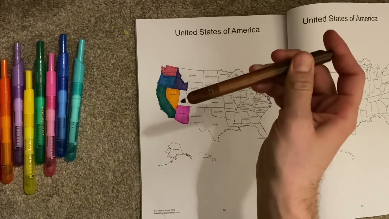 [ASMR] Coloring, Geography, and Random Facts (Part 1)