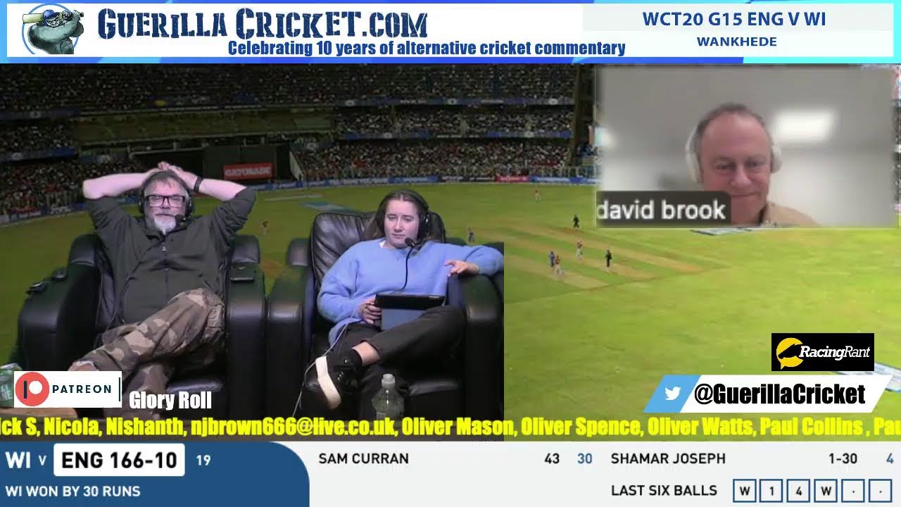 WCT20 G15 ENG v WI, Wankhede